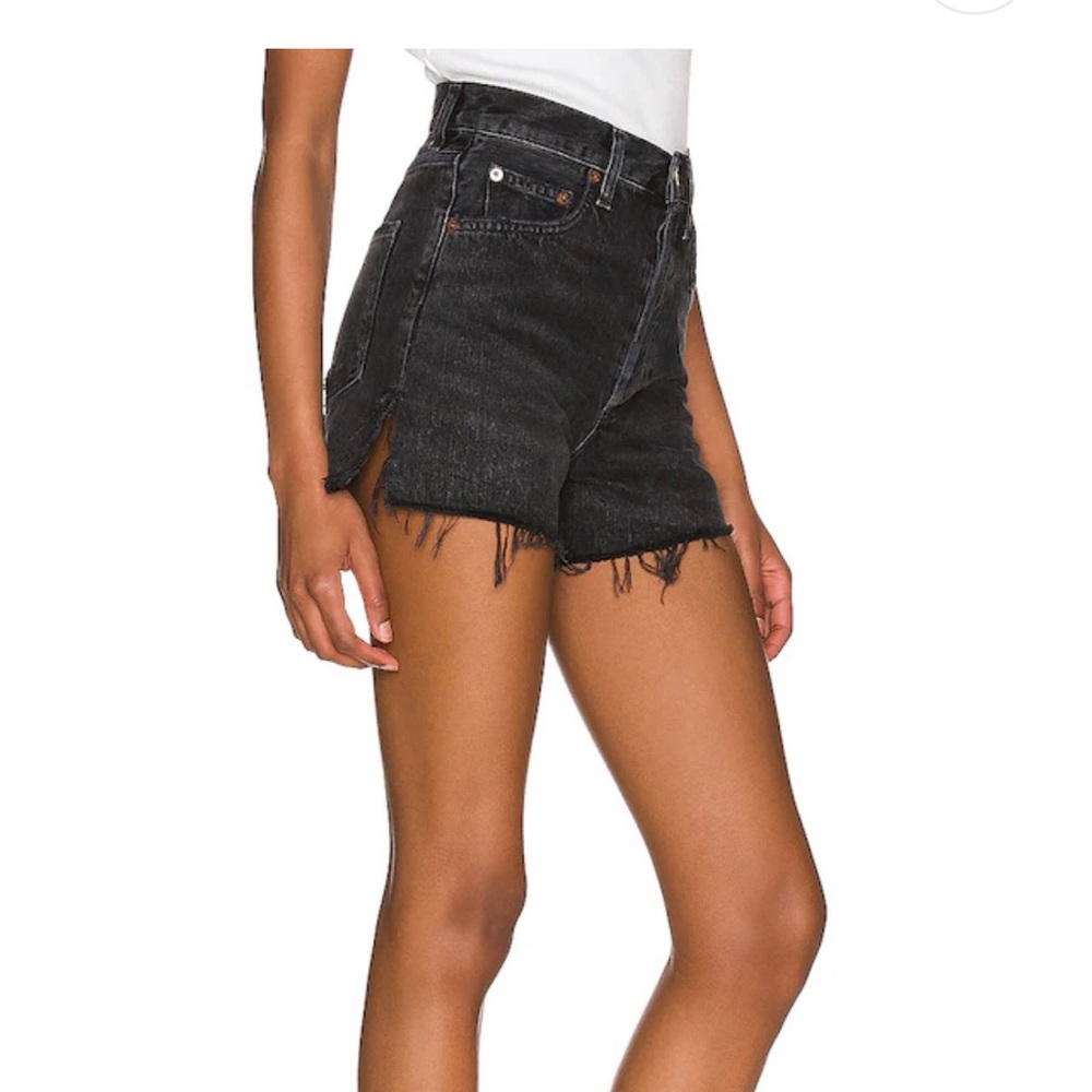 Agolde Dee Jean shorts in sizes 29 and 30, in Divise color.